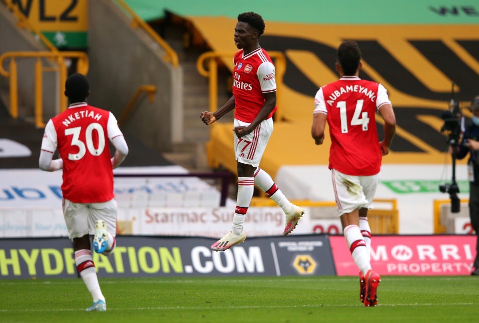 England Senior National Team Calls Out Saka After First Premier League Goal For Arsenal