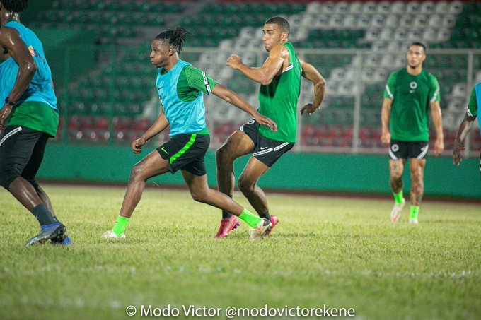 How Super Eagles Players Lined Up In Final Training Session Ahead Of Today’s Game