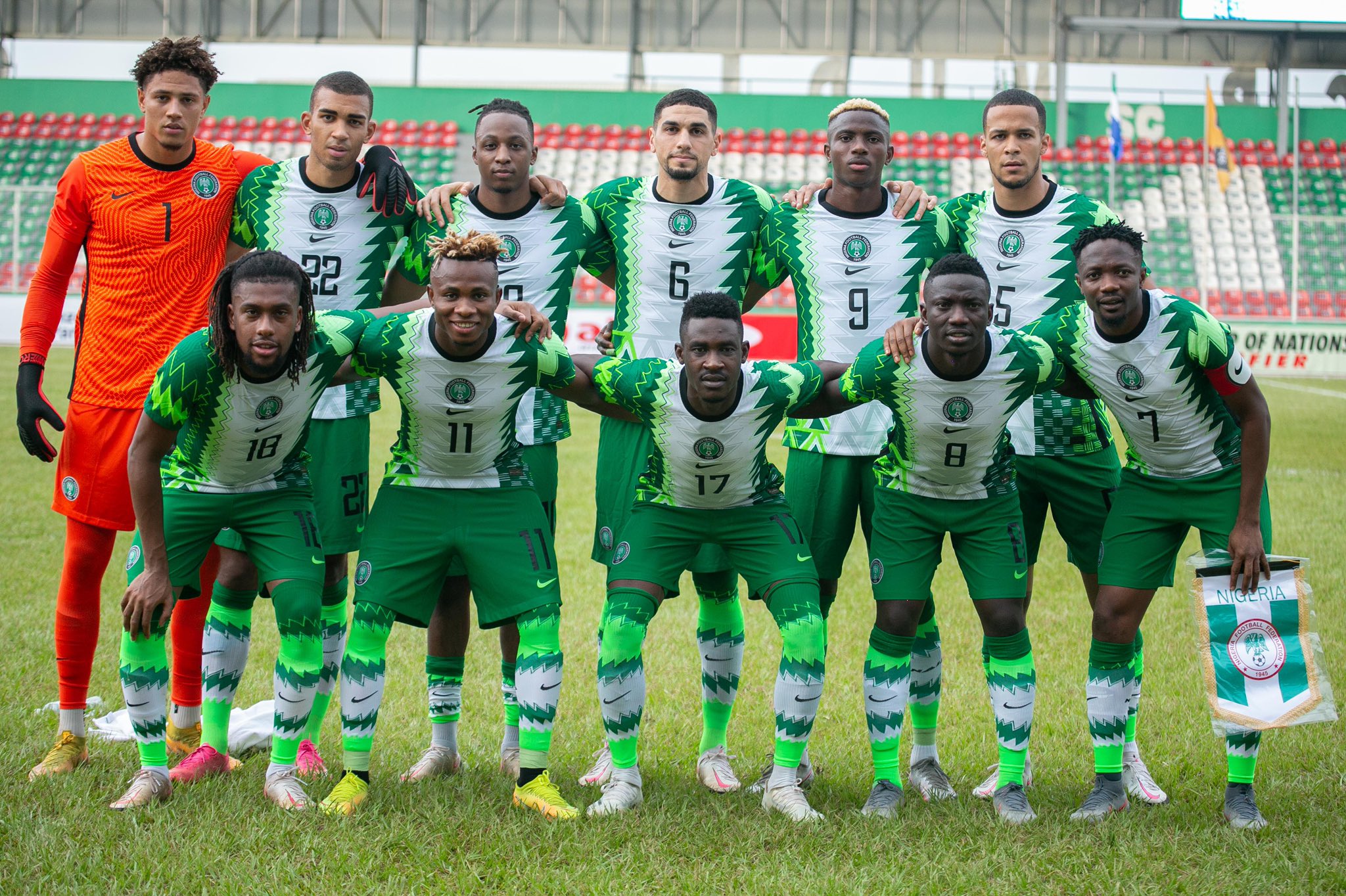 Super Eagles Lineup For Sierra Leone Game- Rohr Makes Two Changes, Iheanacho Leads Attack