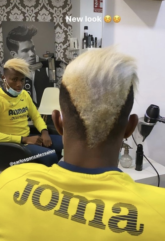 Chukwueze’s New Hairstyle Sparks Debate On Social Media As He Goes Blonde