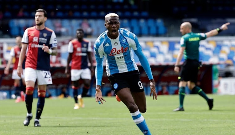 Victor Osimhen Scores Again For Napoli Against Cagliari, Sustains Nasty Head Injury