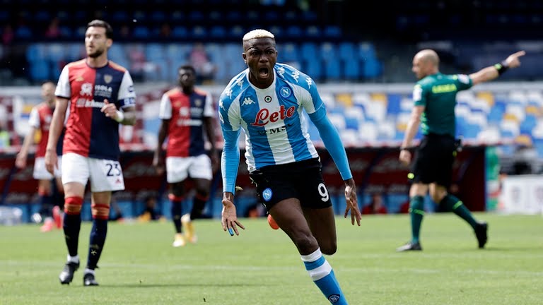 Victor Osimhen Scores Again For Napoli Against Cagliari, Sustains Nasty Head Injury