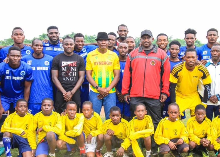 9 Brigade Honours Moses Simon, Donates 200,000 Naira To Little Wonders FC, 36 Lions