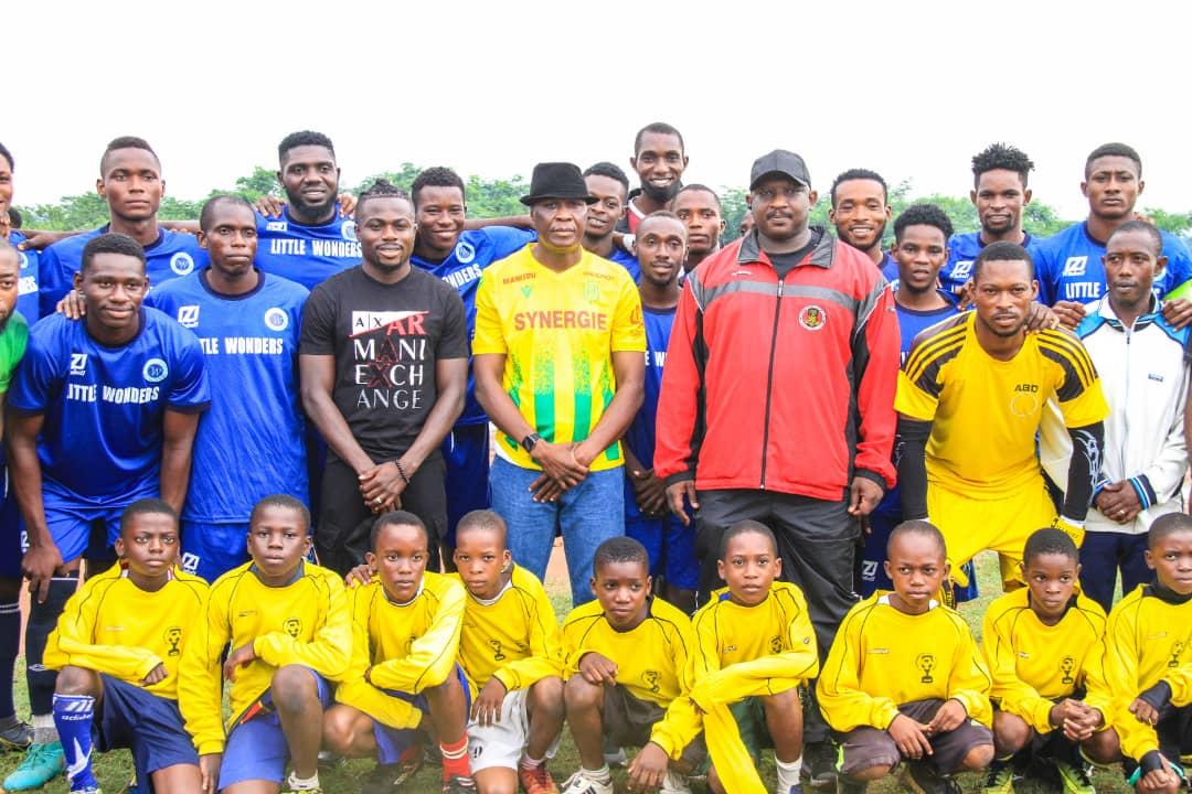 9 Brigade Honours Moses Simon, Donates 200,000 Naira To Little Wonders FC, 36 Lions