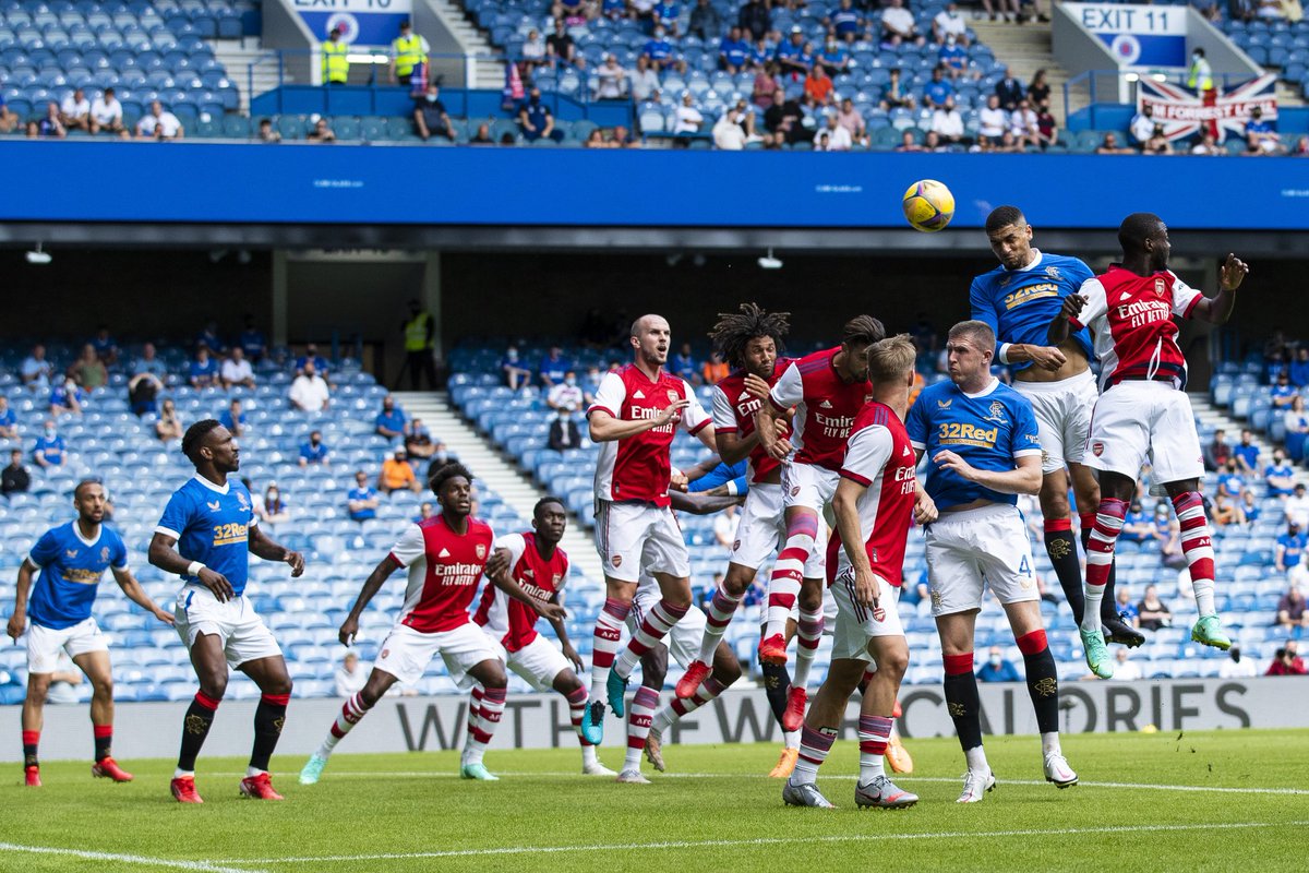 Rangers 2-2 Arsenal- Leon Balogun Scores, Calvin Bassey Shines In Pre Season Stalemate