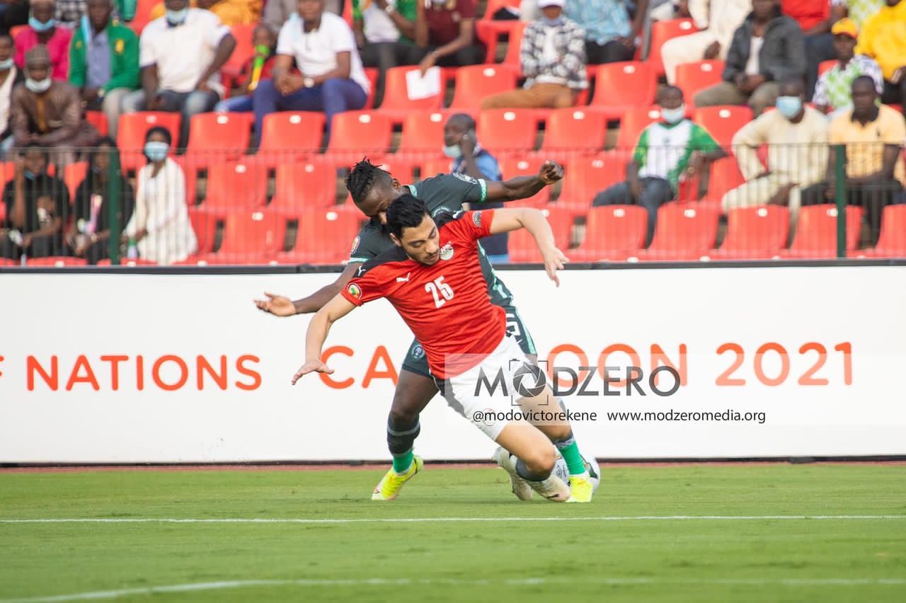AFCON 2021: Moses Simon Leaves Egyptian Defender With ACL Injury In Super Eagles Win