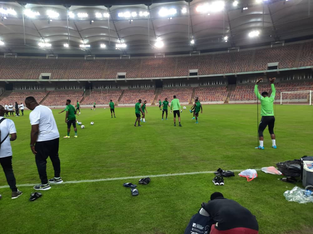 How Super Eagles Players Lined Up Against Each Other In Training Ahead Of Ghana Clash