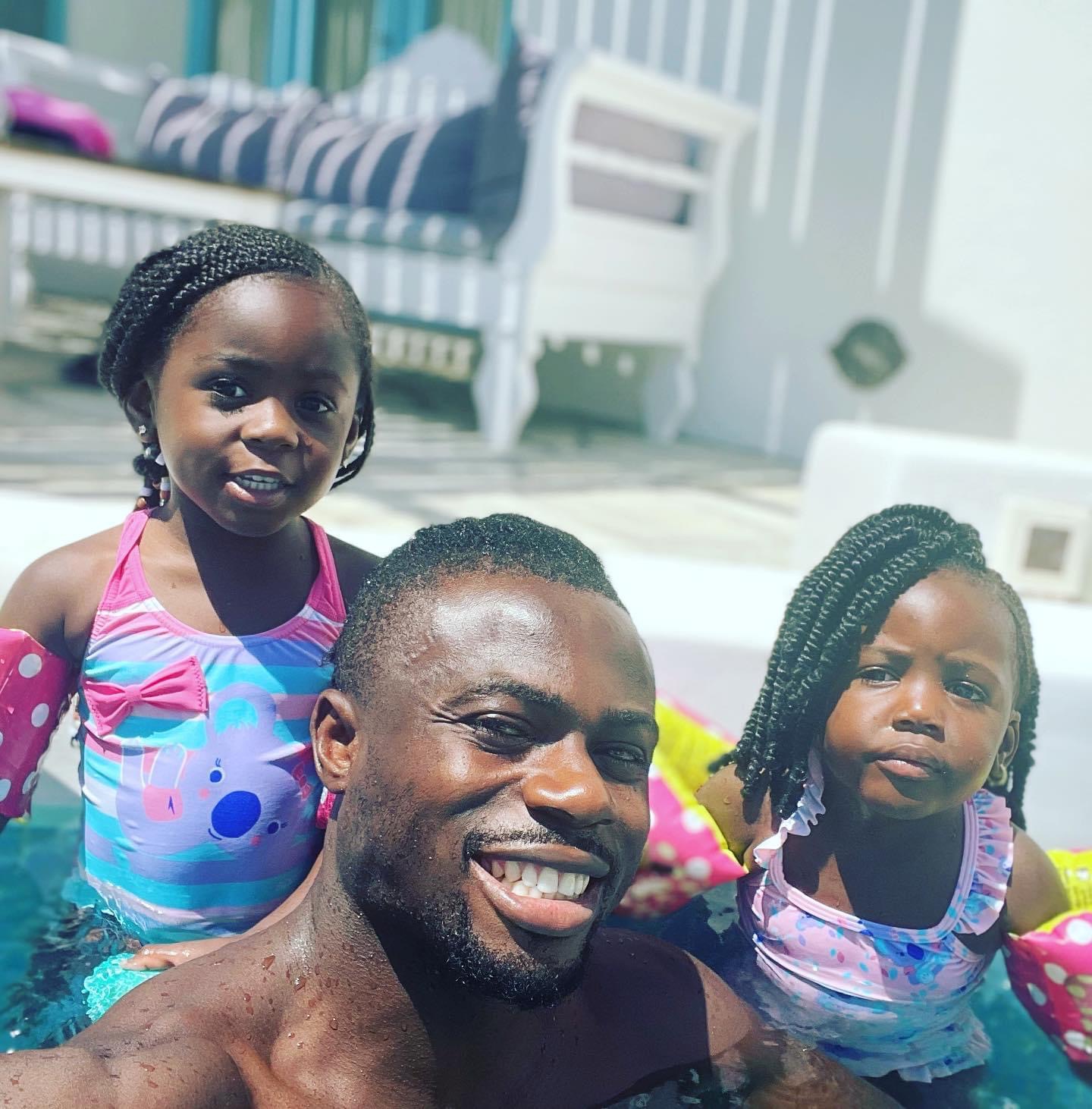 Moses Simon Leaves Brighton And Hove Albion Waiting, On Holiday With His Family