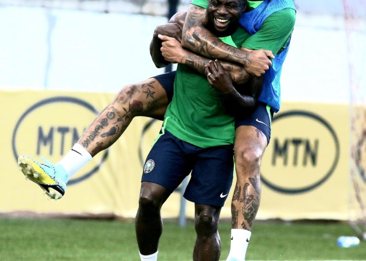Training Report: Simon Scoring For Fun In Super Eagles Training, Osimhen Shines, Chukwueze Dazzles