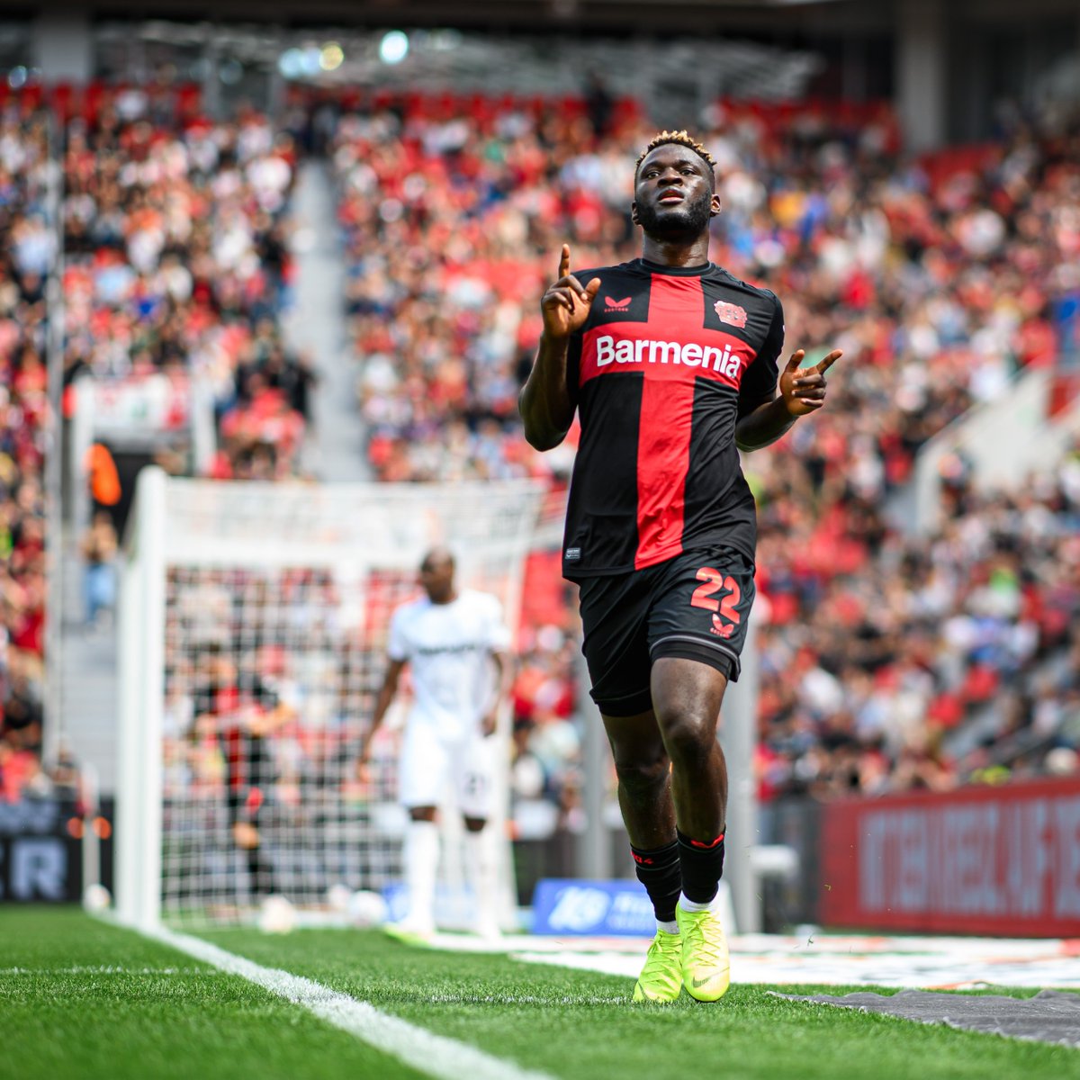 Super Eagles Prospect Boniface Opens Bayer Leverkusen Goal Account With Brace Against West Ham