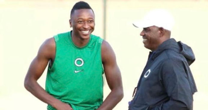 Arrival Of Sadiq Umar In Super Eagles Camp For AFCON Qualifiers Excites Eguavoen