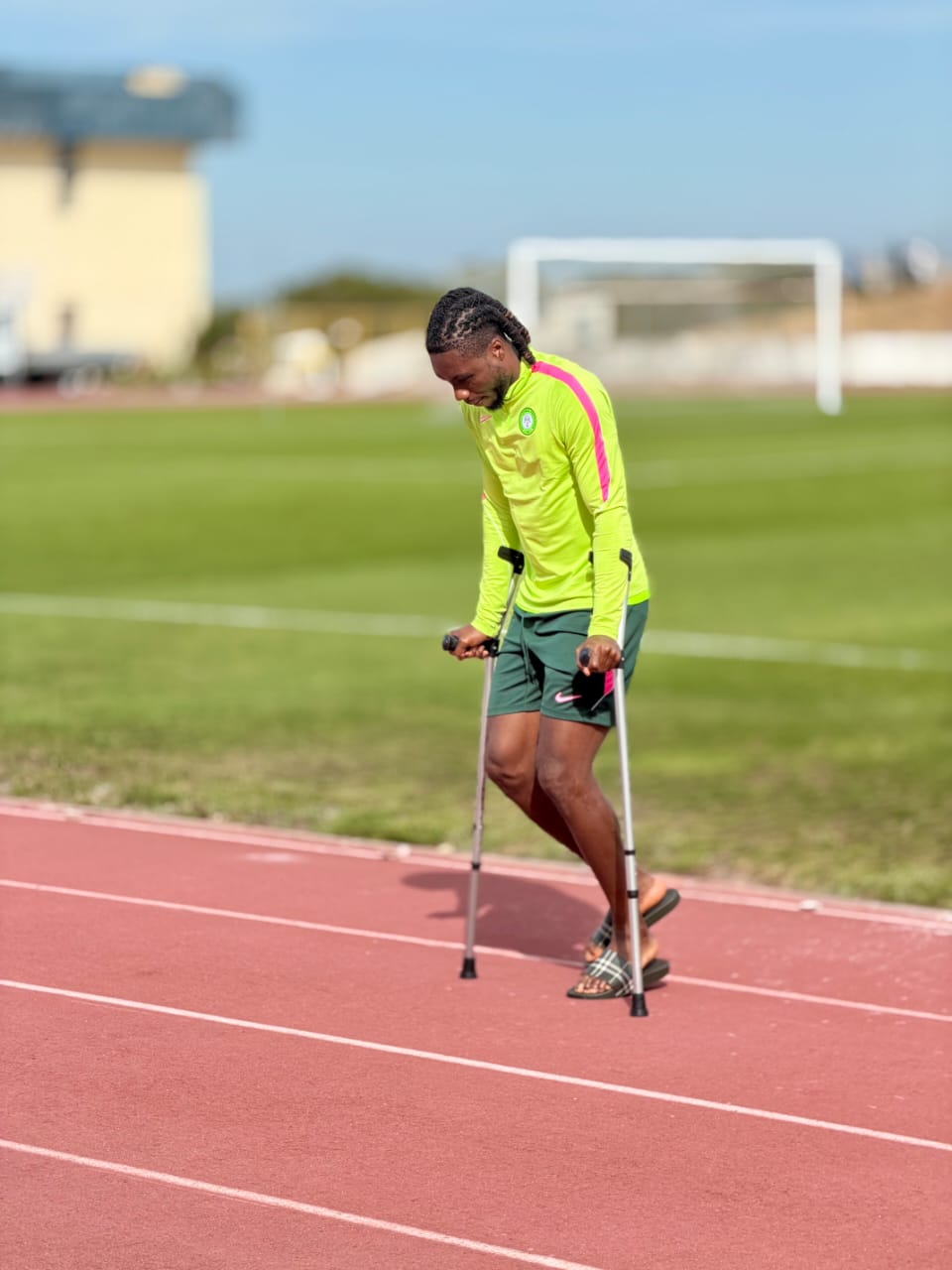 Igho Ogbu Suffers Suspected Achilles Injury In Super Eagles Training
